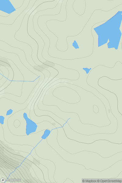 Thumbnail image for Meall Tarsuinn [Durness to Loch Shin] showing contour plot for surrounding peak